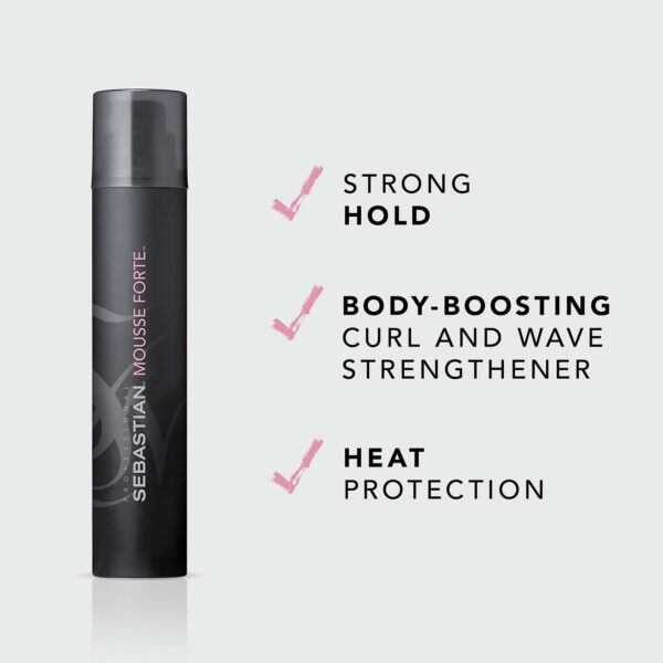 SEBASTIAN PROFESSIONAL Styling Mousse Forte: Heat- Resistant Styling Mousse 200ml — изображение 2
