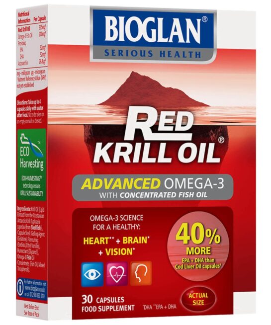 Bioglan Red Krill Oil Original + Fish Oil Capsules x 30