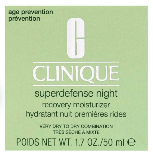 Clinique Superdefense Night Recovery Moisturizer for Very Dry to Dry Combination Skin 50ml / 1.7 fl.oz. — изображение 2