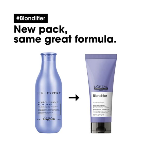 L'Oréal Professionnel SERIE EXPERT Blondifier Resurfacing & Illuminating System Conditioner 200ml — изображение 2