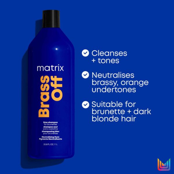Matrix Total Results Brass Off Shampoo for Lightened Brunette Hair 1000ml — изображение 3