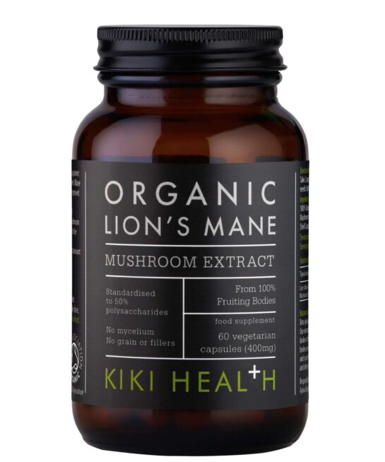KIKI Health Immune Health Organic Lion's Mane Mushroom Extract 60 Vegicaps