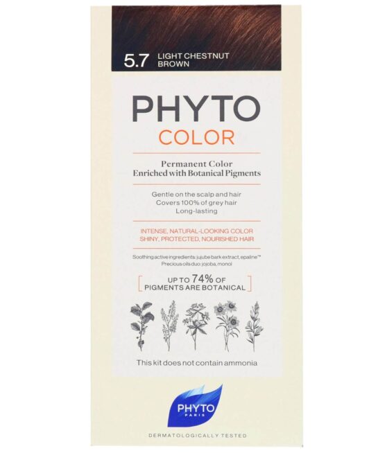 PHYTO PHYTOCOLOR: Permanent Hair Dye Shade: 5.7 Light Chestnut
