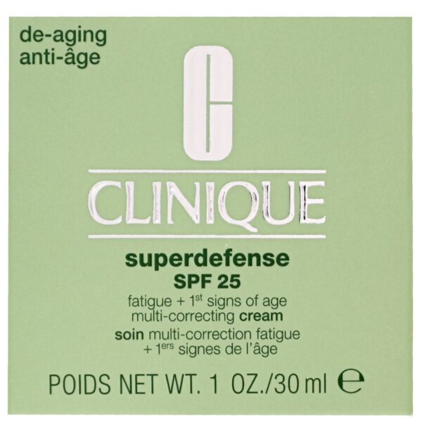 Clinique Superdefense Fatigue + 1st Signs of Age Multi-Correcting Cream for Very Dry to Dry Combination Skin SPF25 30ml — изображение 2