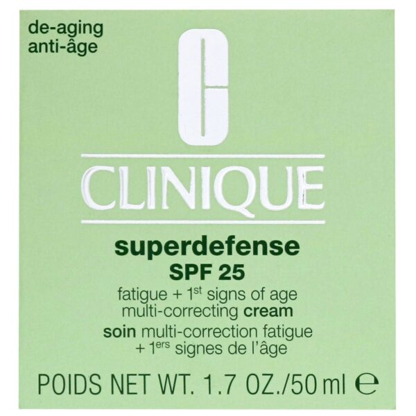 Clinique Superdefense - Fatigue + 1st Signs of Age Multi-Correcting Cream for Very Dry to Dry Combination Skin SPF25 50ml — изображение 2