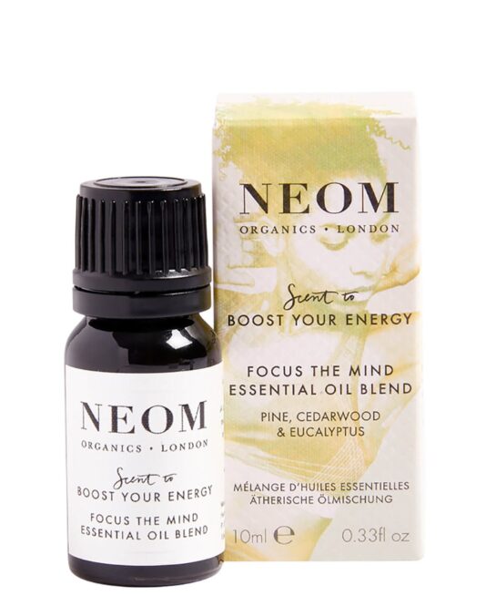 Neom Wellbeing London Scent To Boost Your Energy Focus the Mind Essential Oil Blend 10ml