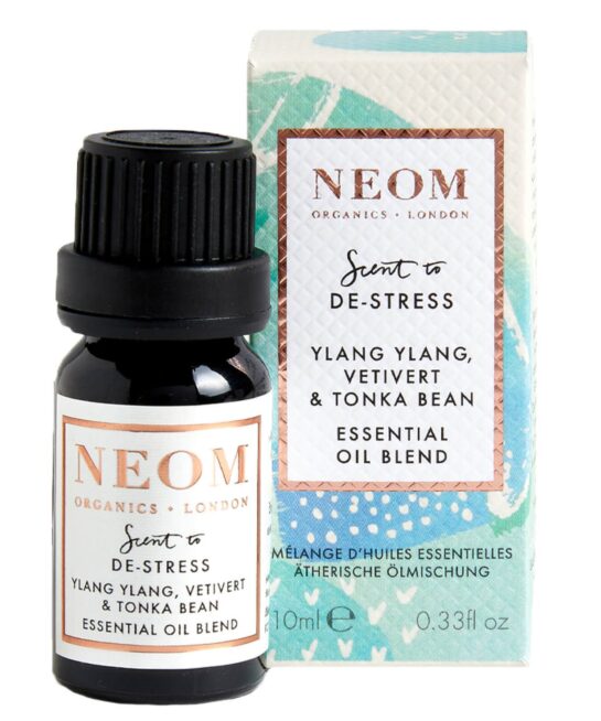 Neom Wellbeing London Scent To De-Stress Ylang Ylang, Vetivert & Tonka Bean Essential Oil Blend 10ml