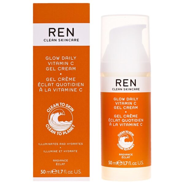 REN Clean Skincare Face Radiance Glow Daily Vitamin C Gel-Cream 50ml / 1.7 fl.oz. — изображение 3