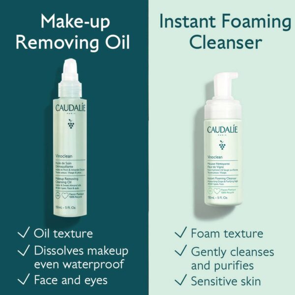 Caudalie Face Vinoclean Instant Foaming Cleanser 150ml — изображение 4