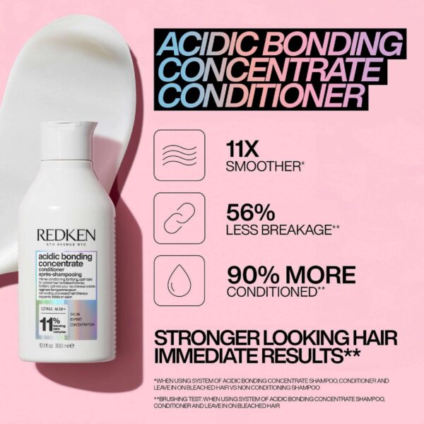 Redken Acidic Bonding Concentrate Conditioner, Bond Repair for Damaged & Colour-Treated Hair 300ml — изображение 2