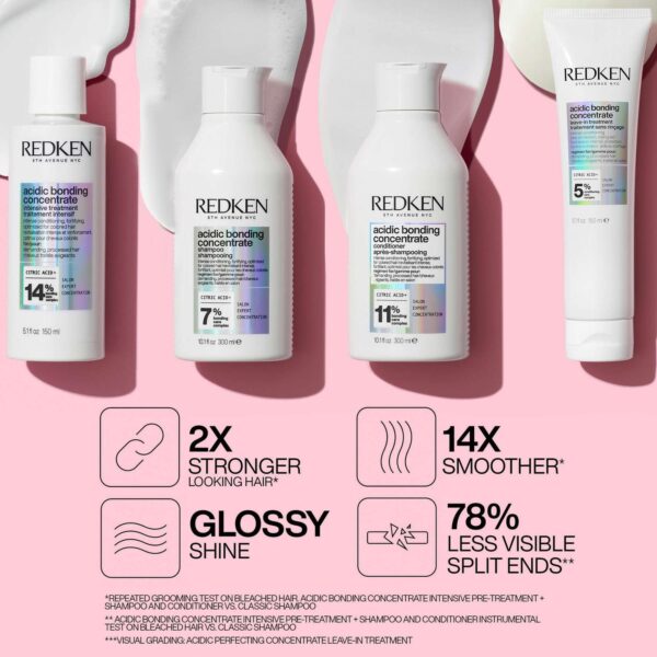 Redken Acidic Bonding Concentrate Conditioner, Bond Repair for Damaged & Colour-Treated Hair 300ml — изображение 8
