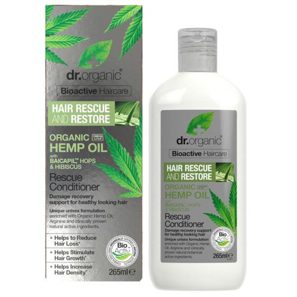 dr.organic Hemp Oil Rescue Conditioner 265ml - Image 4