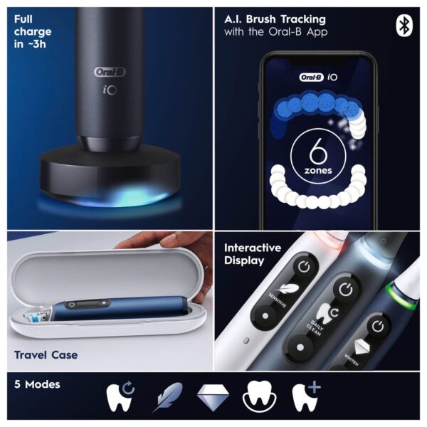 Oral-B iO 7 - Black Electric Toothbrush — изображение 4