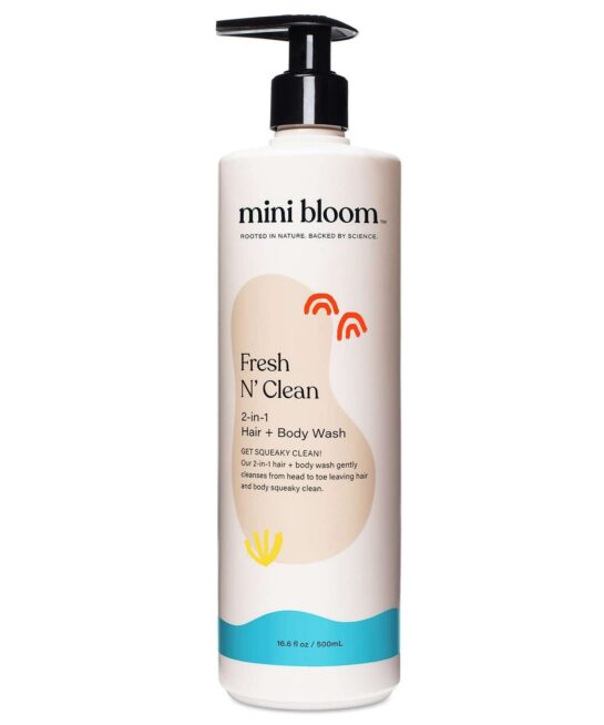 Mini Bloom Bath Time Fresh N’ Clean 2-in-1 Hair + Body Wash 500ml