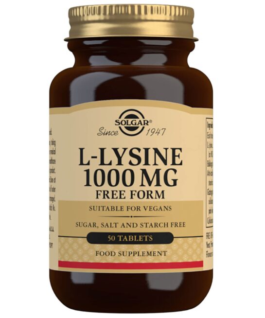 Solgar Amino Acids L-Lysine 1000 mg Tablets x 50
