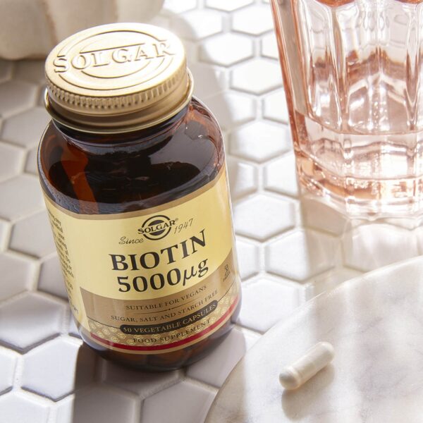 Solgar Vitamins Biotin 5000µg Vegetable Capsules x 50 — изображение 2