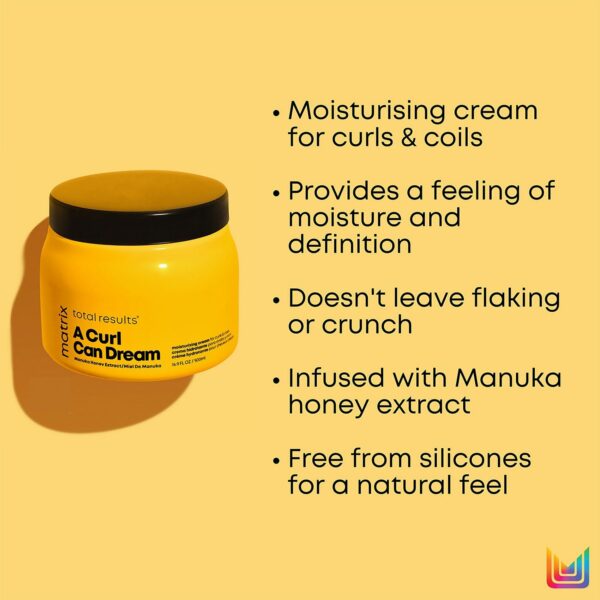 Matrix Total Results A Curl Can Dream Manuka Honey Infused Moisturizing Cream for Curly and Coily Hair 500ml — изображение 3