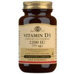 Solgar Vitamins Vitamin D3 (Cholecalciferol) 2200 IU (55 µg) Vegetable Capsules x 50