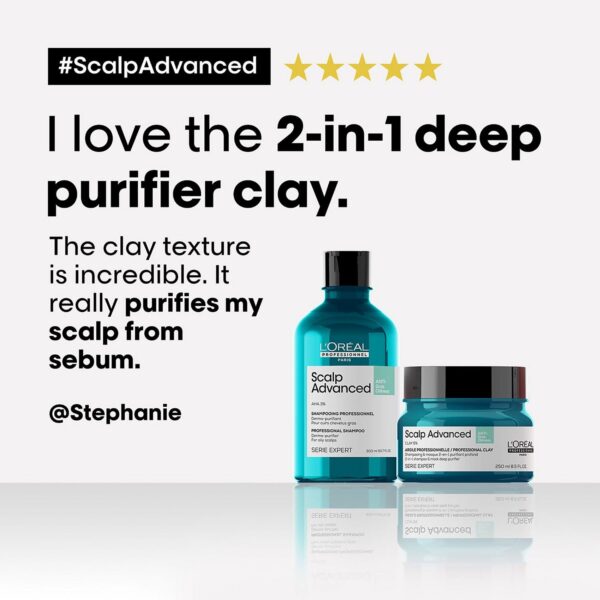L'Oréal Professionnel SERIE EXPERT Scalp Advanced Anti-Oiliness 2-in-1 Deep Purifier Clay 250ml — изображение 4