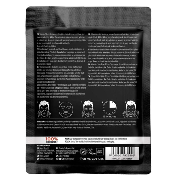 BARBER PRO Anti-Ageing Face Sheet Mask 23ml — изображение 2