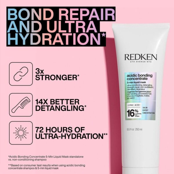 Redken Acidic Bonding Concentrate 5-Minute Liquid Hair Mask, Bond Repair and Hydration 250ml — изображение 2