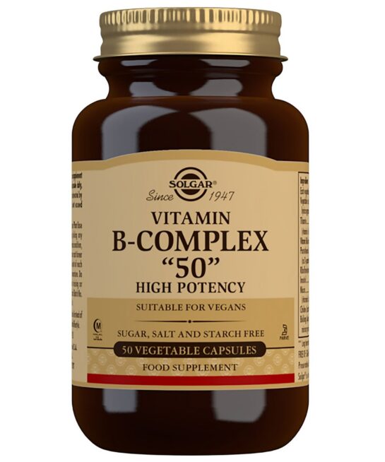 Solgar Vitamins Vitamin B-Complex "50" High Potency Vegetable Capsules x 50