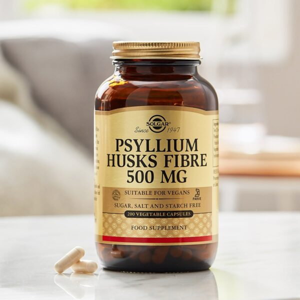 Solgar Digestive Aids Psyllium Husks Fibre 500mg Vegetable Capsules x 200 — изображение 5
