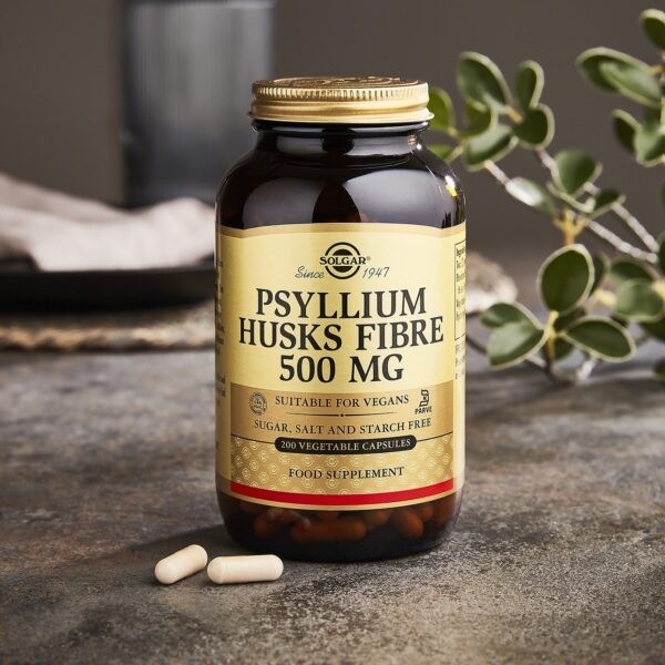 Solgar Digestive Aids Psyllium Husks Fibre 500mg Vegetable Capsules x 200 — изображение 3