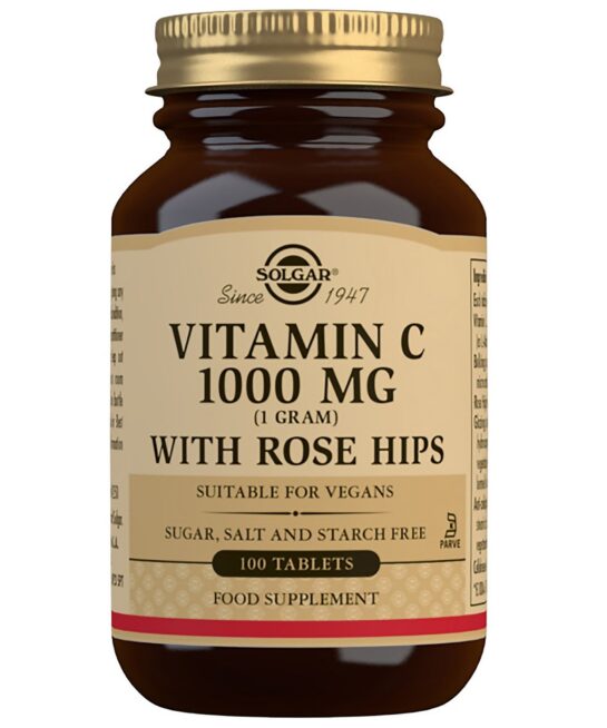 Solgar Vitamins Vitamin C 1000mg with Rose Hips Tablets x 100