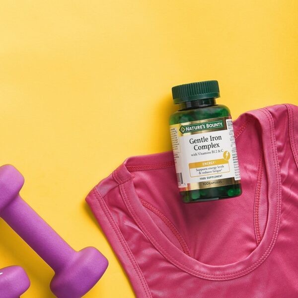 Nature's Bounty Everyday Energy Gentle Iron Complex with Vitamins B12 & C Capsules x 100 — изображение 4