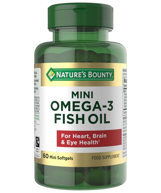 Nature's Bounty Fish Oil & Omegas Mini Omega-3 450mg Softgels x 60