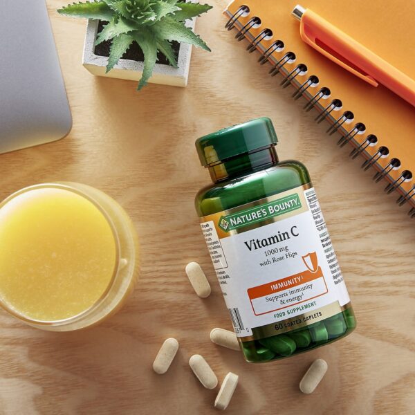 Nature's Bounty Vitamins Vitamin C 1000mg with Rose Hips x 60 — изображение 3