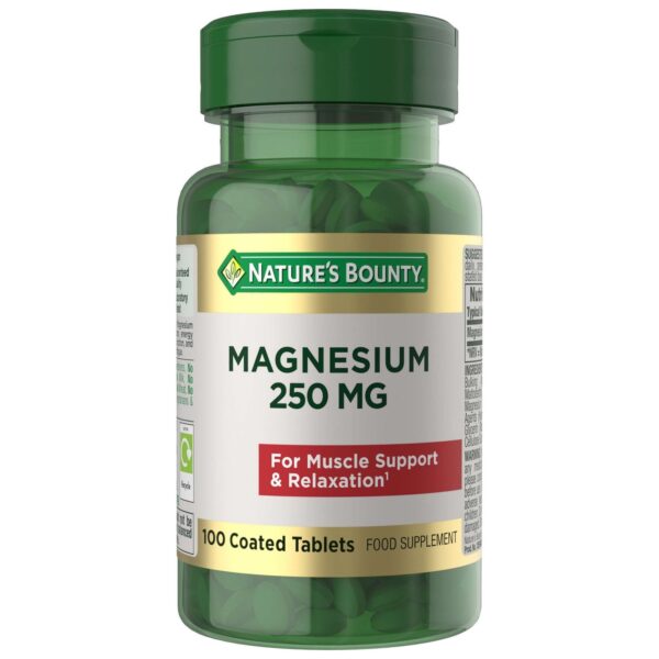 Nature's Bounty Minerals Magnesium 250 mg Coated Tablets x 100