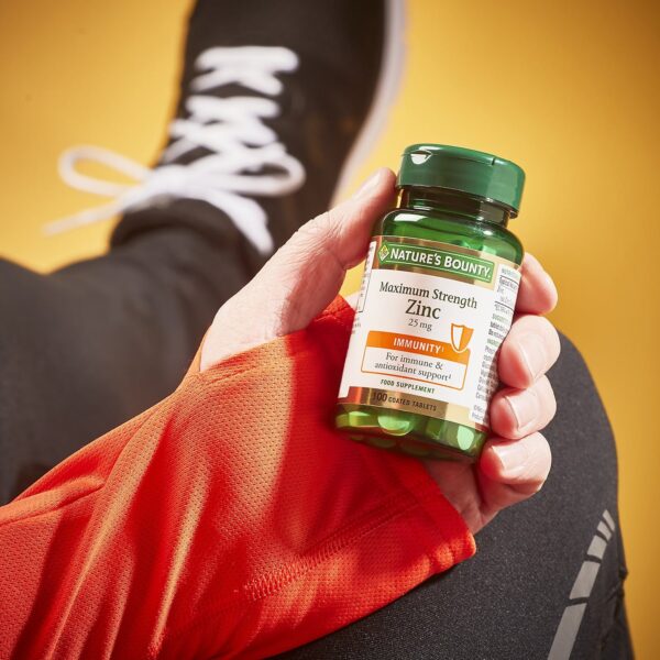 Nature's Bounty Maximum Strength Zinc 25mg Coated Tablets x 100 — изображение 2