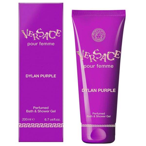 Versace Dylan Purple Perfumed Bath & Shower Gel 200ml - Image 3
