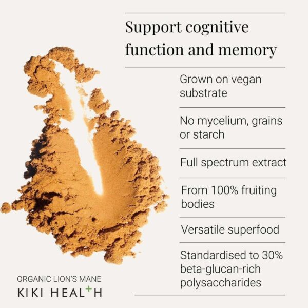 KIKI Health Immune Health Lion's Mane Mushroom Extract Powder 50g — изображение 2