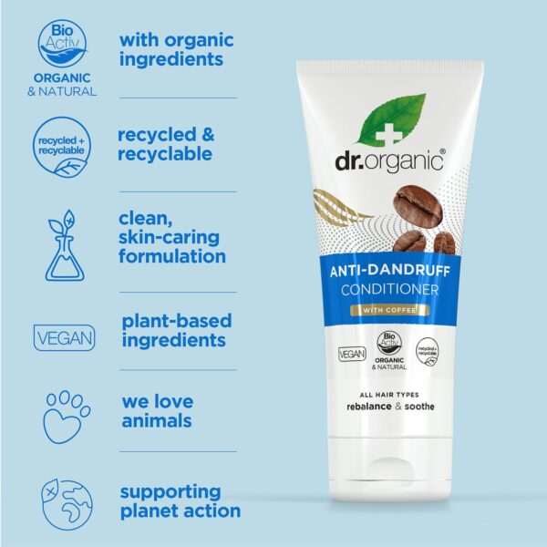 dr.organic Coffee Anti-Dandruff Conditioner 200ml — изображение 5