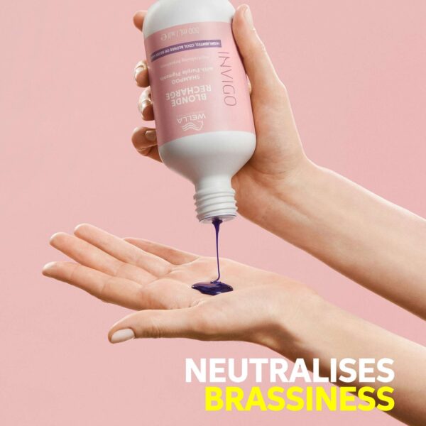Wella Invigo Blonde Recharge Colour Refreshing Shampoo Cool Blonde 300ml — изображение 4