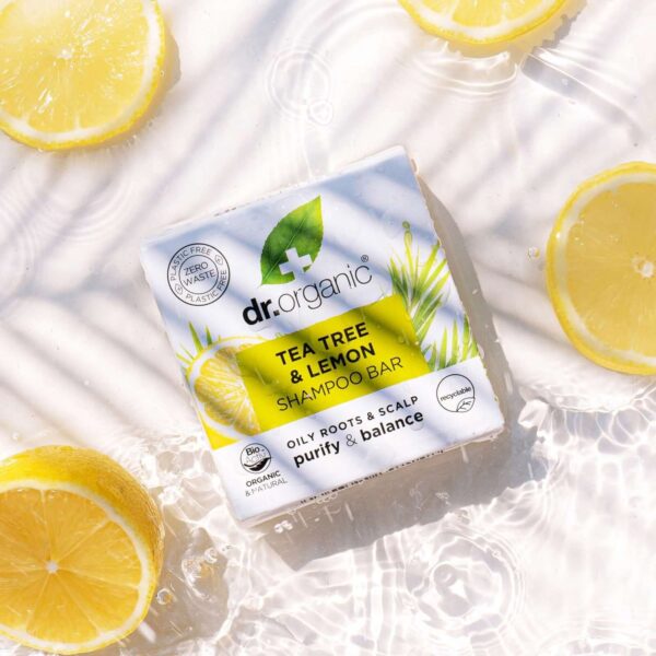 dr.organic Tea Tree & Lemon Shampoo Bar 75g — изображение 4