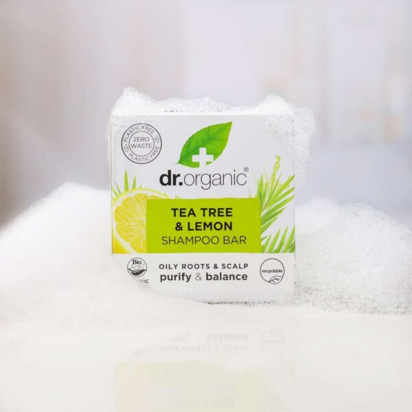 dr.organic Tea Tree & Lemon Shampoo Bar 75g — изображение 3