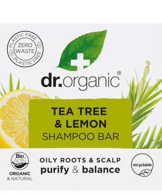 dr.organic Tea Tree & Lemon Shampoo Bar 75g