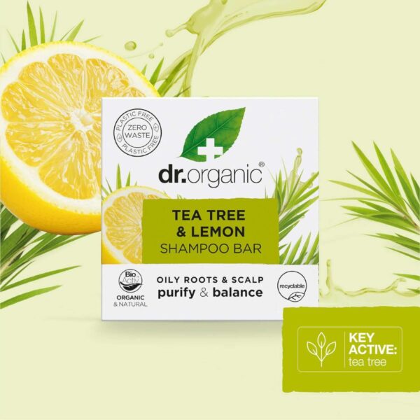 dr.organic Tea Tree & Lemon Shampoo Bar 75g — изображение 5