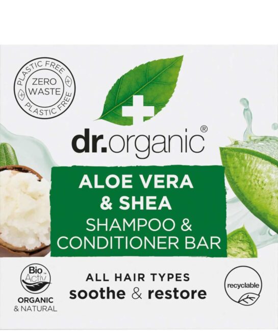 dr.organic Aloe & Shea Shampoo & Conditioner Bar 75g