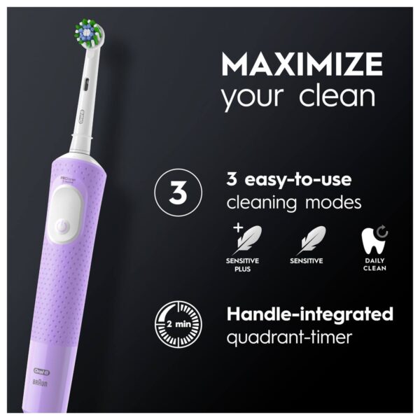 Oral-B Vitality Pro Purple Electric Toothbrush & Toothpaste 75ml — изображение 5