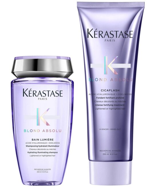 Kérastase Blond Absolu Duo Set: Bain Lumiére Shampoo 250ml & Cicaflash Conditioner 250m