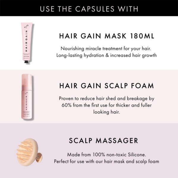 Hair Gain Hair Capsules 1 Month Supply x 60 Capsules — изображение 8