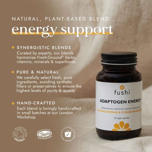 Fushi Herbal & Vitamin Blends Adaptogen Mushroom Blend x 60 Capsules — изображение 6