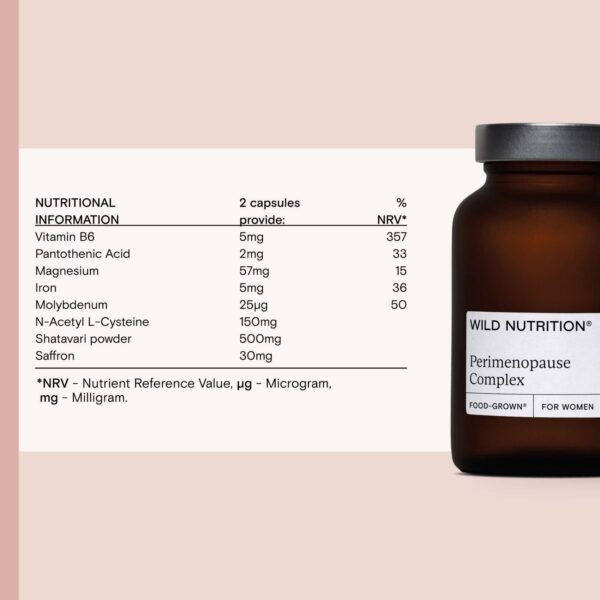 Wild Nutrition Supplements Food-Grown® Perimenopause Complex Capsules x 60 — изображение 3