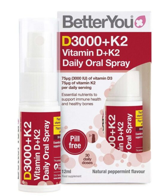 BetterYou Pill-Free Supplements Vitamin D3 + K2 Daily Oral Spray 12ml