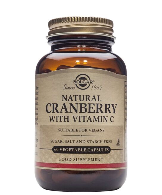 Solgar Vitamins Natural Cranberry with Vitamin C Vegetable Capsules x 60